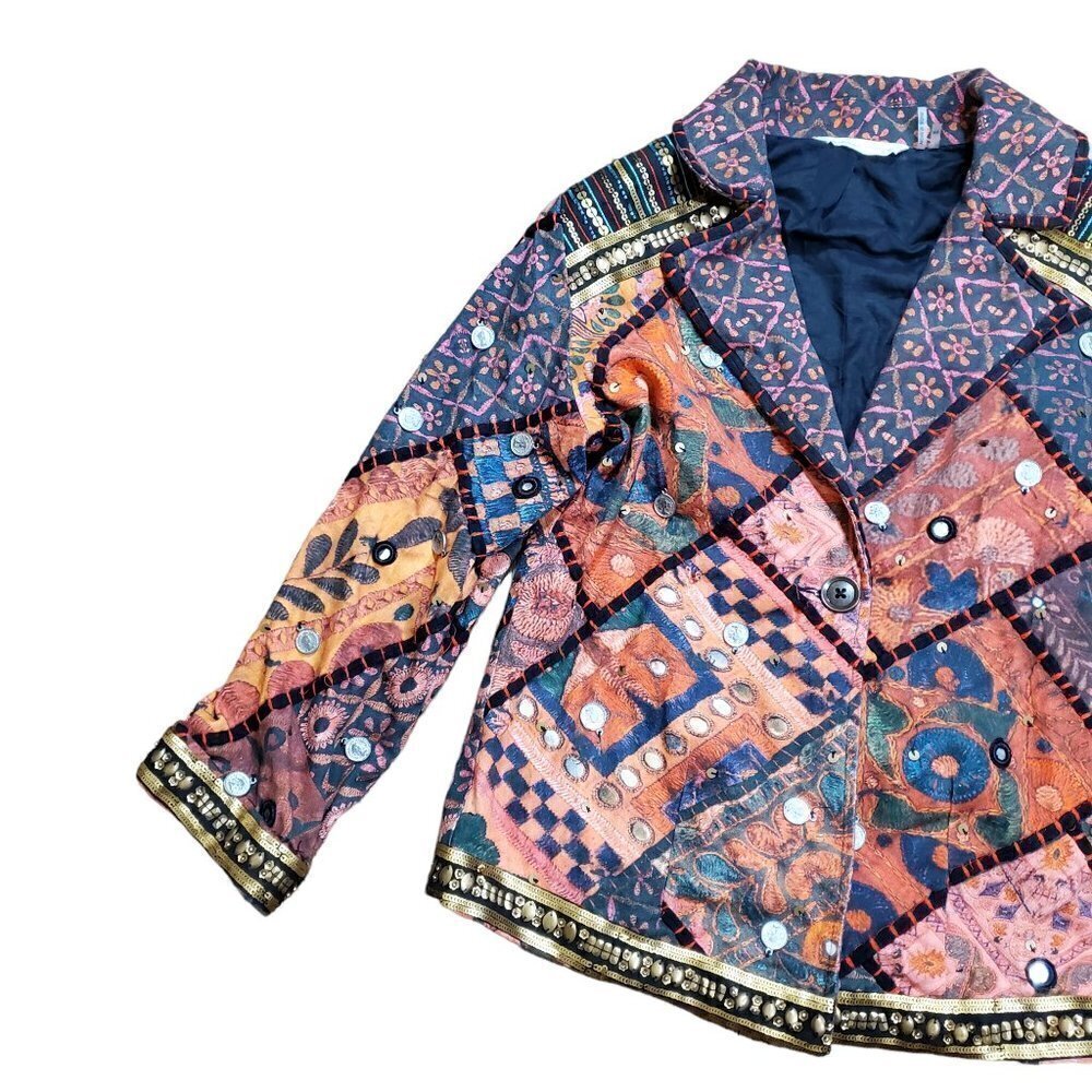 Soft Surroundings Ruby Embellished Patchwork Berb… - image 8